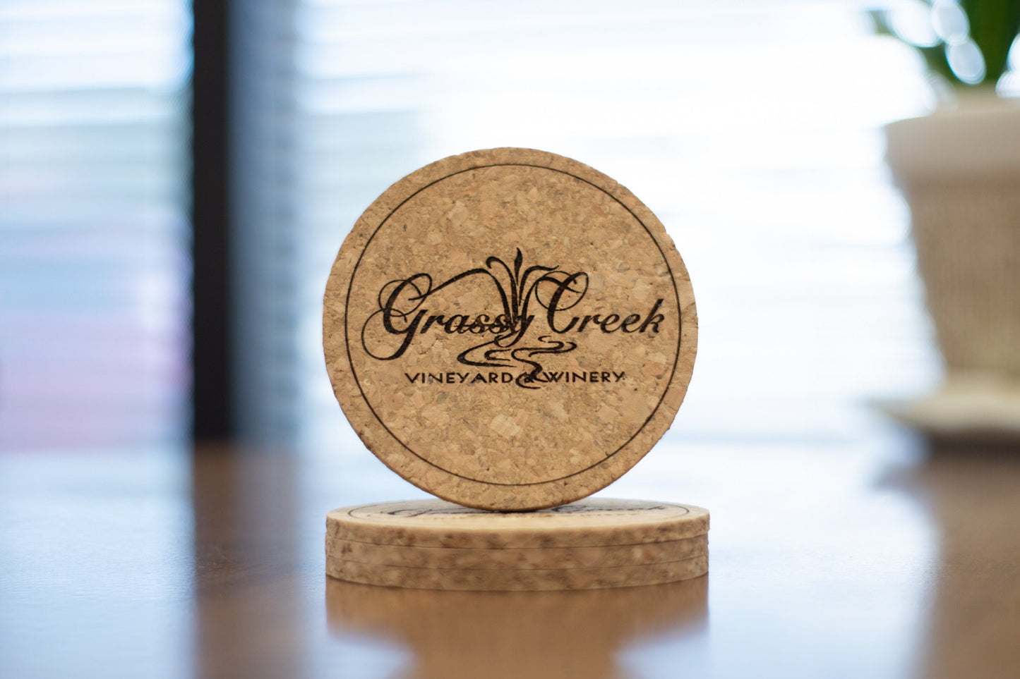 Custom Laser Etched Cork Coasters - Set of 4