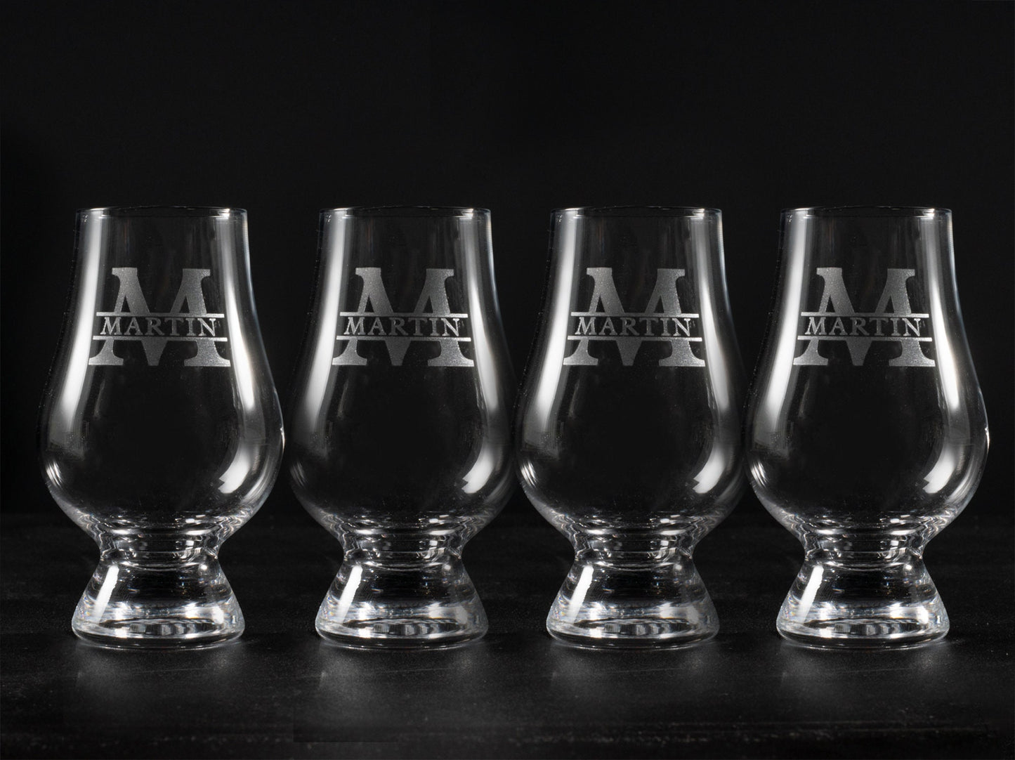 Custom Glencairn Whiskey Glasses Set of Four (4)