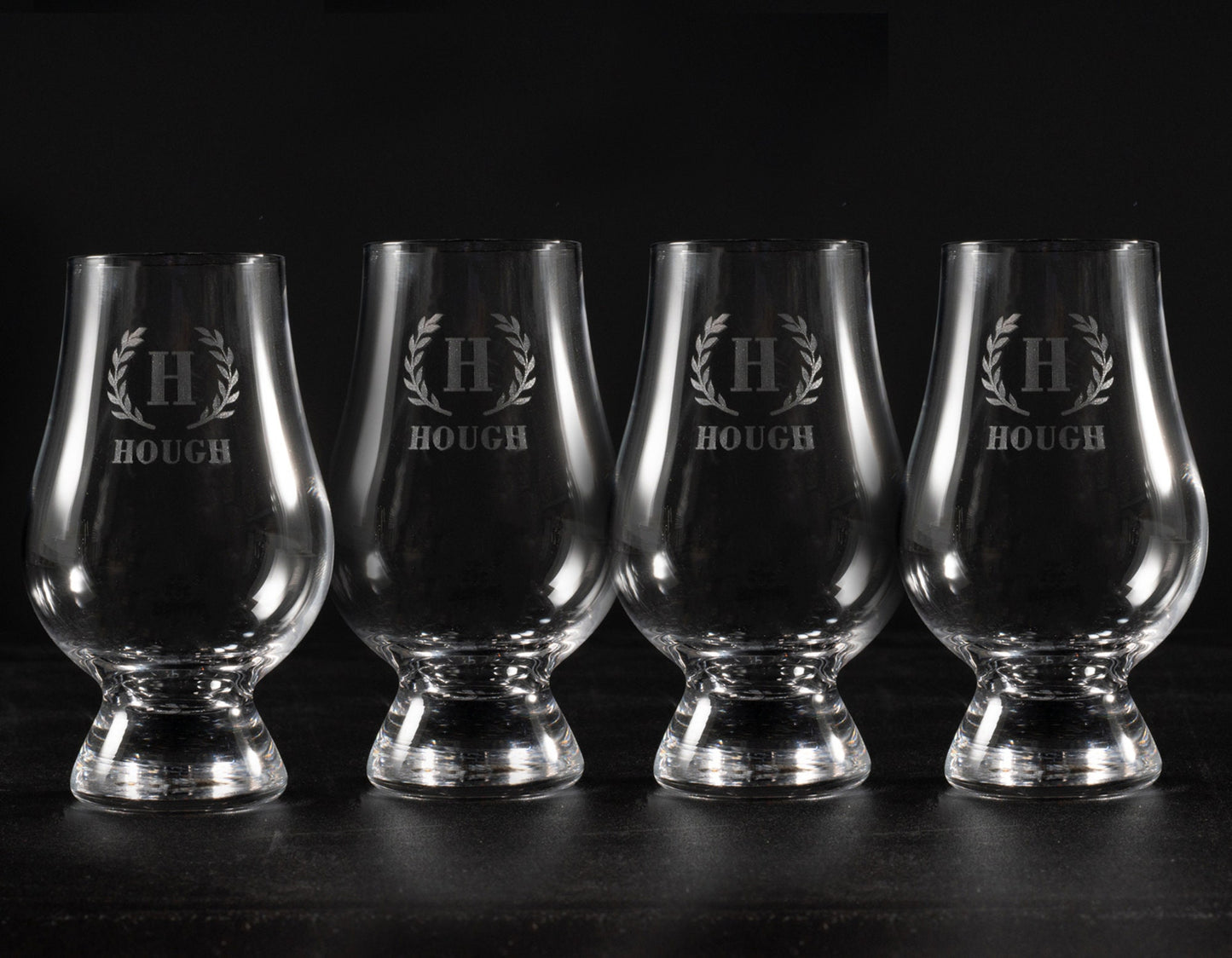 Custom Glencairn Whiskey Glasses Set of Four (4)
