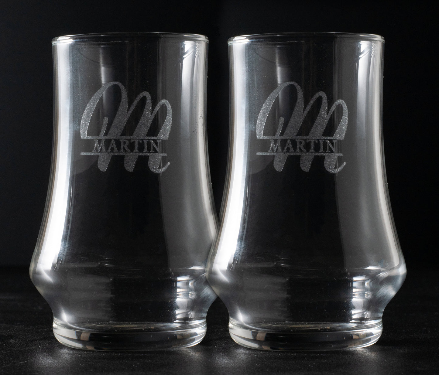 Custom Whiskey Kenzie Glasses Set of Two (2)