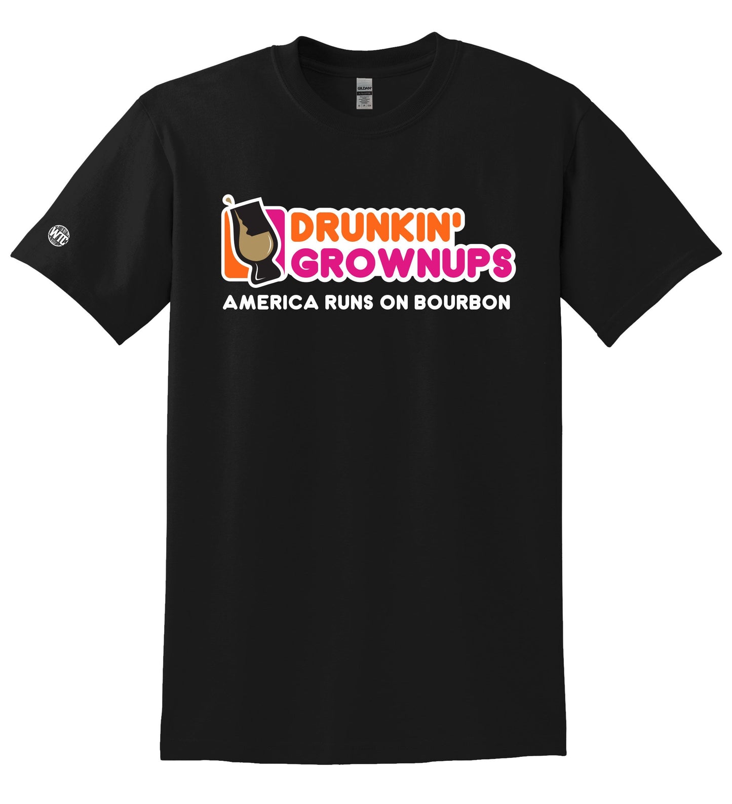 Drunkin Grownups - America Runs on Bourbon T-Shirt